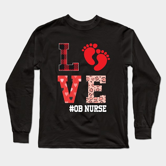 ob nurse valentine Long Sleeve T-Shirt by othmane4